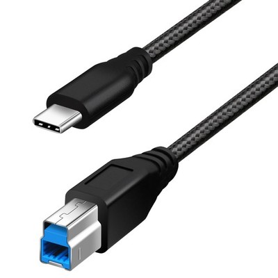 Fasgear USB C to USB B 3.0 Cable 3ft: USB 3.0 Type C to Type B Printer Cable ...
