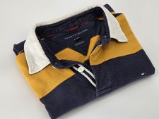Vintage 90s Y2K Tommy Hilfiger Rugby Polo Shirt Academia Preppy Nautical Size S
