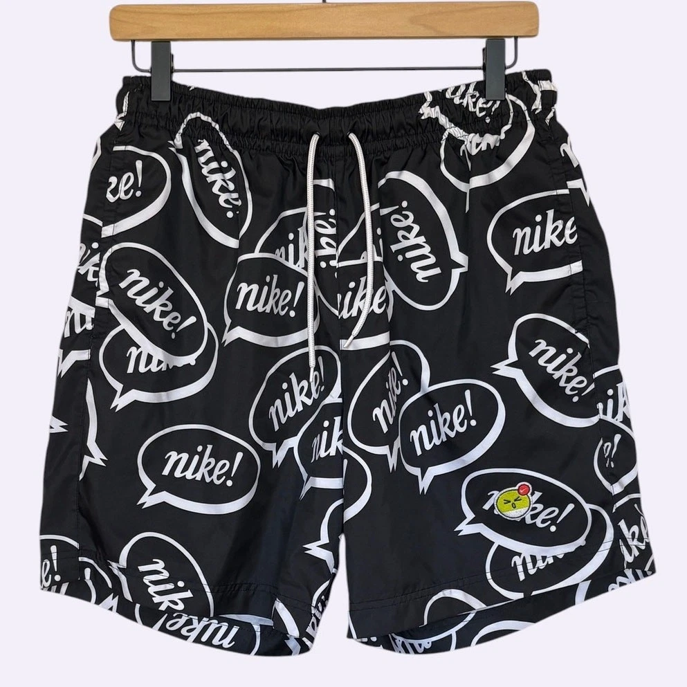 Nike Mens Airmoji All Over Print Speech Bubble Shorts / Swim Shorts size M