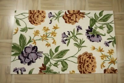 Beau tapis abstrait floral touffeté à la main cadeau maison décoration maison... - Photo 1/4