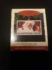NEW Hallmark Keepsake Christmas Ornament Season's Greetings USA Postage Stamps