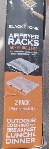 Trivet freidora de aire de acero inoxidable Blackstone con patas plegables (paquete de 2) - Imagen 2 de 4