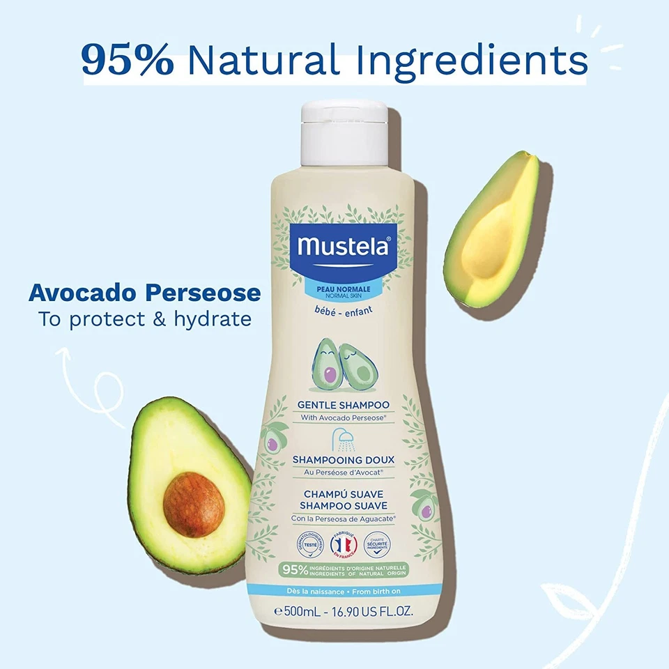 Mustela Baby Champú Suave con Aguacate Natural-Niños de Todas las Edades y Tipo de Cabello Foto 4 de 4