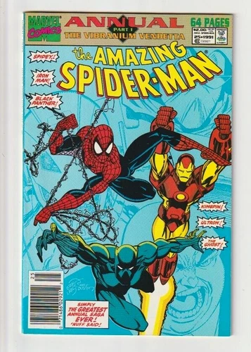 Amazing Spider-Man Annual 25 NM- 1991 1st Venom Solo Story - Newsstand Variant