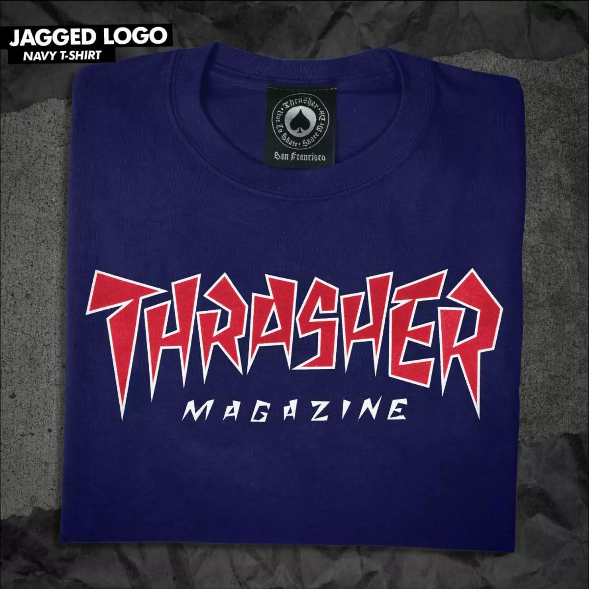 Thrasher navy blue shop shirt