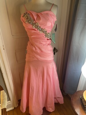 CITY TRIANGLES BARBIE PINK FORMAL DRESS-SIZE1-RUCH BODICE WITH  BEADS-NWT$250.00! | eBay