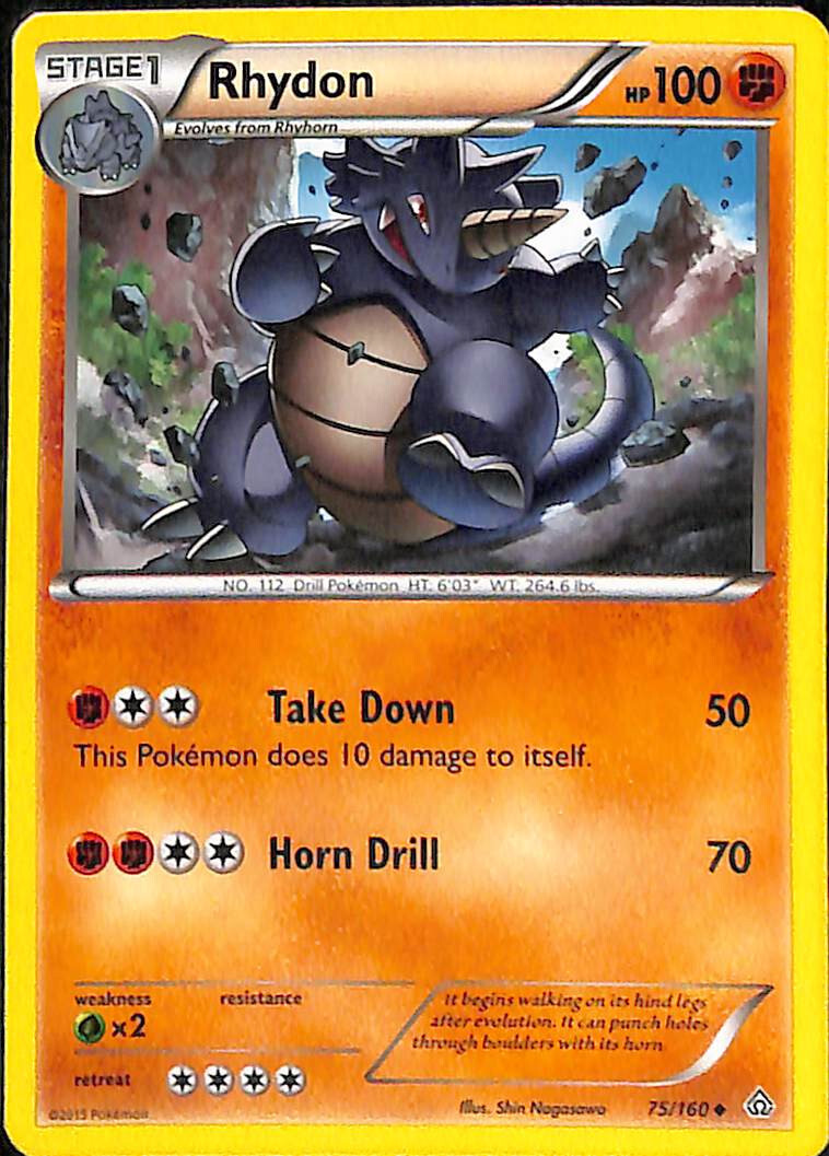 Rhydon 75/160 - Primal Clash - Uncommon - Pokemon Card TCG - LP