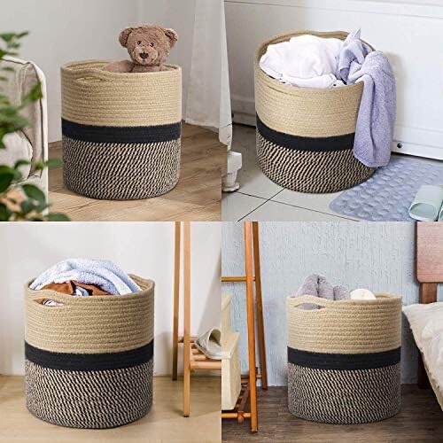 2 Pcs Jute Plant Pots for Indoor Plants, Seagrass Planters Basket, Woven Basket - Picture 5 of 6