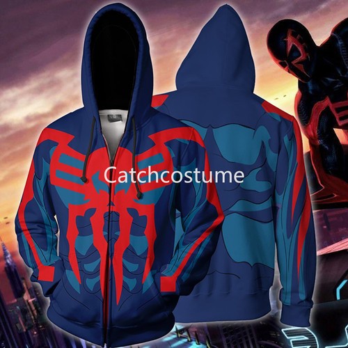 Spider-Man Across the Spider-Verse Spiderman 2099 Black Suit Cosplay Hoodie - Picture 2 of 5