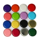 1" Flattened Flat Steel Bottle Caps Lids Wall Decor DIY Crafts Multicolor 100PCS