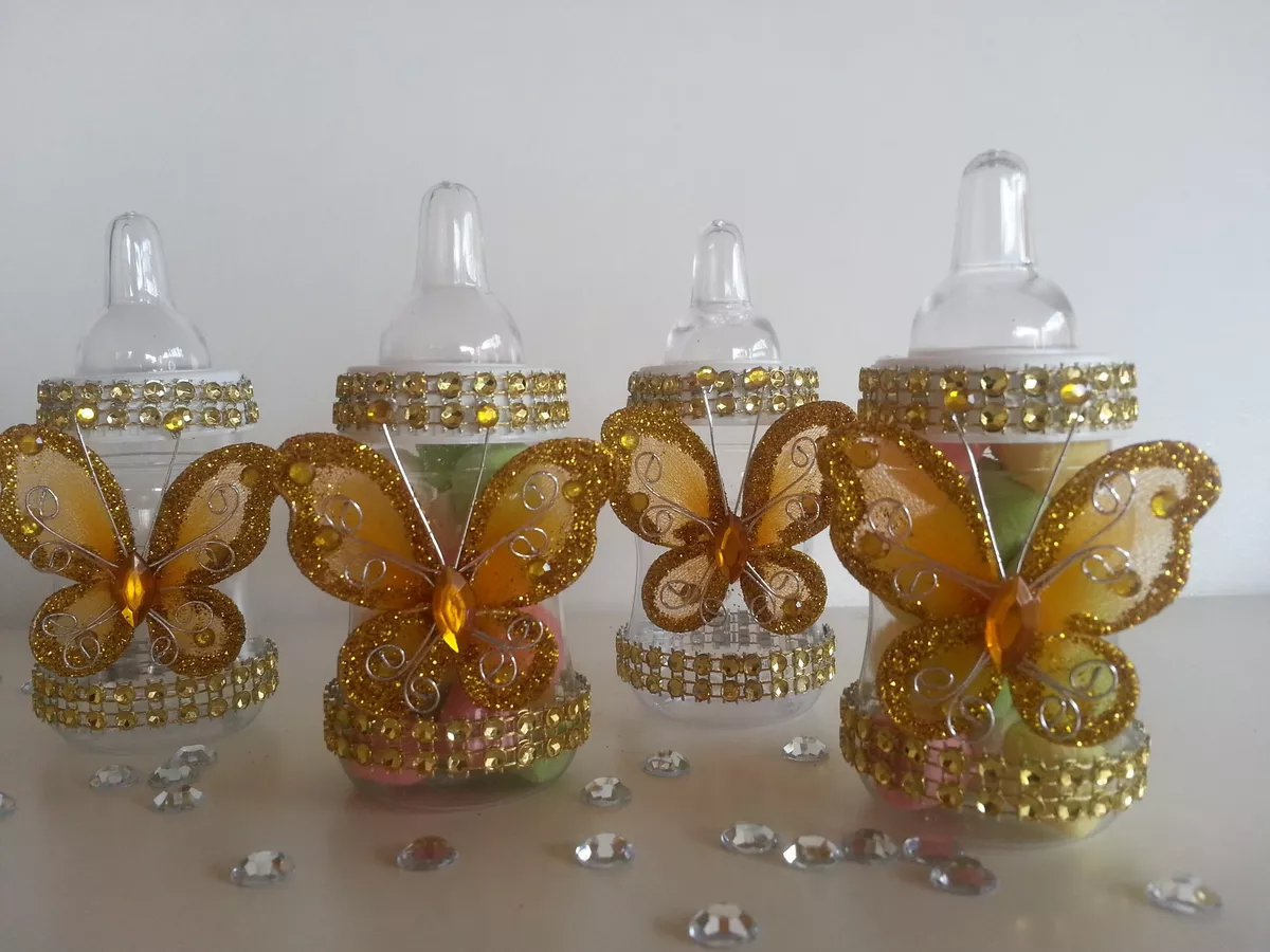 12 Fillable Butterfly Bottles for Favors Prizes or Games Baby