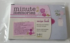 SEI 4x6 Recipe Book ~Minute Memories~ Mini Album Kit 19 Cards Scrapbook Stickers