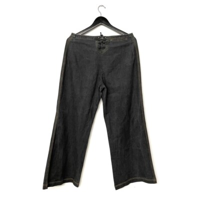 vintage sonia rykiel italy製 flare pants Vintage Sonia Rykiel Sailor Front Button Panel Wide Leg Pants