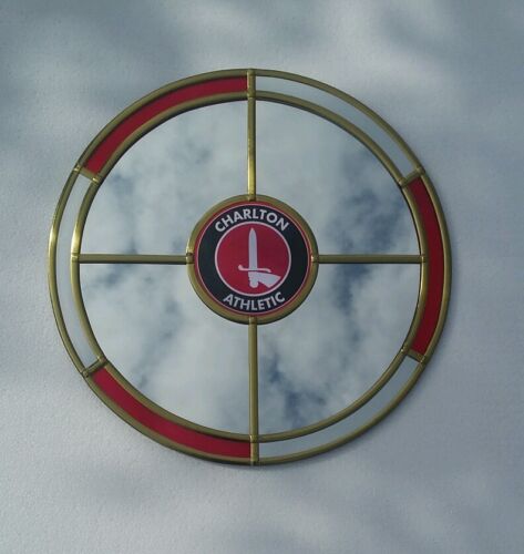 Charlton Athletic F.C. mirror .  14 inch diameter. New item - Picture 1 of 2