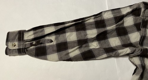 John Deere Men’s Large Brown And Cream Button Up Long Sleeve Plaid Shirt - 第 16/17 張圖片