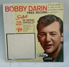 Bobby Darin SCRIPTO INC. PRESENTS (ROCK N ROLL EP 45) PLAYS STRONG VG+