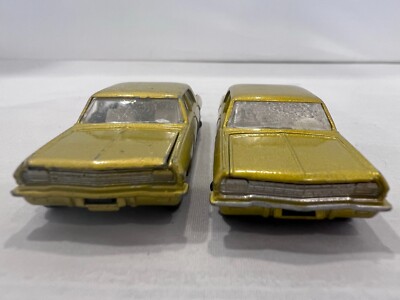 Matchbox Lesney No. 36 Opel Diplomat Gold LOT OF 2 With Grill Variations