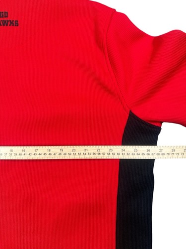Chaqueta polar NHL Chicago Blackhawks cremallera completa roja para hombre talla XXL gofre texturizado - Imagen 10 de 11