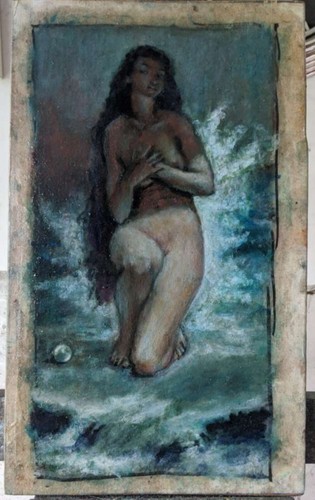 Oil Painting free after Bouguereau "The Pearl"