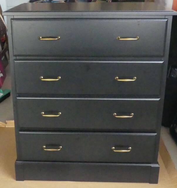 Ikea Undredal Chest Of 4 Drawers Black 102 937 43 For Sale Online