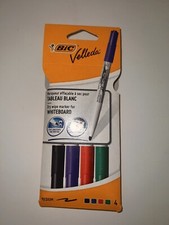 Bic Velleda Whiteboard Marker Pens Black Blue Green Red Dry Wipe White Board