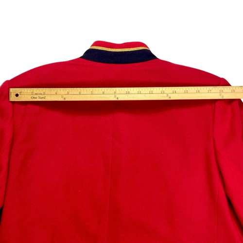 Maggie McNaughton Wool Blazer Size 16W Red Y2K Holiday Festive Christmas Jacket - Picture 15 of 18