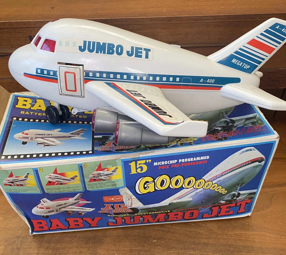 Vintage 1988 Cheng Ching Toy JUMBO JET 747 Not Working 15
