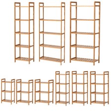 3/4/5 Tier Wooden Bookcase Storage Shelf Rack Stand Display Shelving Unit