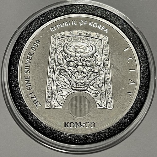 Chiwoo Cheonwang Warrior Collector Korea Coin 1 Troy Oz .999 Fine Silver Round - Picture 6 of 11
