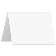 5 x 7" Half-Fold White Greeting Cards - Heavy 80lb Cardstock - 50 per Pack