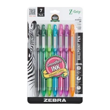 Zebra Pen Z-Grip Retractable Ballpoint Pen, Medium Point, 1.0mm, Assorted