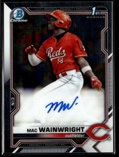 2021 Bowman Chrome Prospect Autographs Mac Wainwright Auto Cincinnati Reds