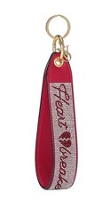 Victoria's Secret Wristlet Strap Keychain Bling Red Heart Breaker Rhinestone New