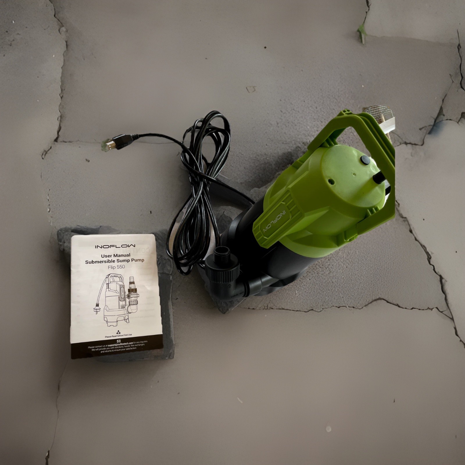 3/4 HP Inoflow Flip 550 Submersible Sump Pump 3430 GPH Utility Water Pump