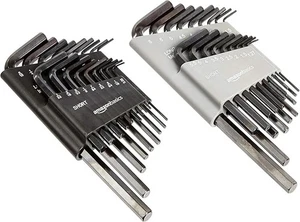 36-Piece Ensemble de clé Hex Allen avec bout de boule - Tailles de sae/métrique et 2 Stockage