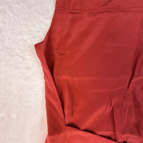ALLSAINTS Kleid 4 Seide rot Luna Hemd Button Down ärmellos Metall Rundhals - Bild 16 von 23