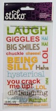 Laugh Giggles Smiles Being Silly Words  Phrases Scrapbooking Stickers By Sticko