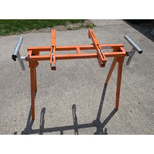 PortAMate PM-3600 Folding Miter Saw Stand Orange Steel Mount Workstation