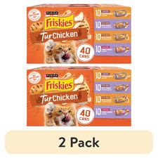 2 Pack Purina Friskies TurChicken Wet Cat Food Variety , 40 Cans 5.5oz