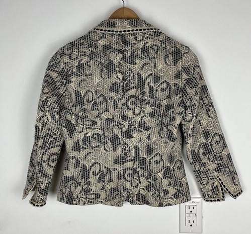 Elie Tahari Sakko, beige, 3/4 Arm, Zierknöpfe, Gr. 2 - Bild 2 von 7