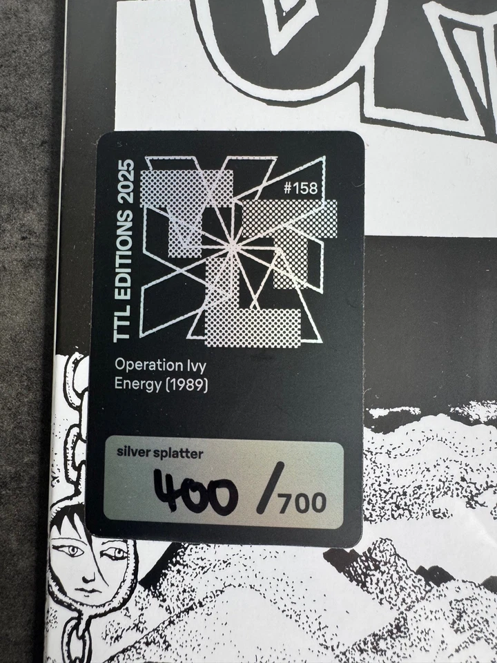 OPERATION IVY- ENERGY LP SILVER SPLATTER TTL EXCLUSIVE /700 SOLD OUT - Image 4 of 4