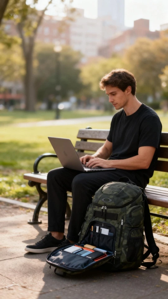 Mochila Oakley Fregadero de Cocina Camuflada | Estilo Táctico Militar, Resistente, Laptop Foto 4 de 4