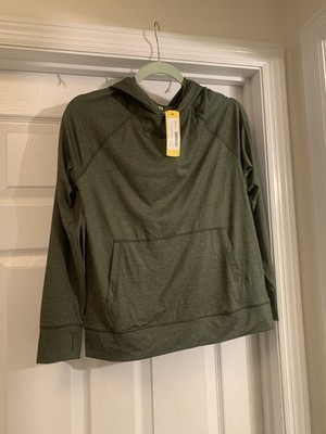 Runway Active Solid Hoodie Pullover Olive L  NWT