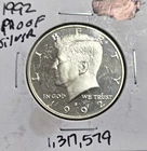 1992-S Kennedy Half Dollar- Silver- Choice Gem Proof Mirrorlike Nice! 90% Silver