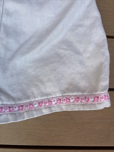 Vintage 90s Y2K Blue’s Clues Khaki Shorts Girl Size 5T Embroidered Flowers - Picture 7 of 11