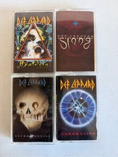 Lot of 4 Def Leppard Tapes Cassette Audio