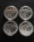 (4) 1 OZ 2021 NIUE Superman Silver Coins * Encapsulated * Total 4 OZ (a1)