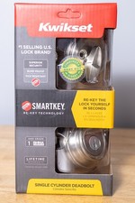 1  Kwikset Single Cylinder Deadbolt w/ SmartKey and 1x Single  Sided Deadbolt