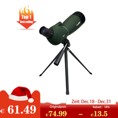 SVBONY SV28 Spektiv 25-75x70mm mit Stativ wasserdicht abgewinkelt Bak4-Prisma