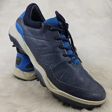 ECCO Blue Leather Golf Shoes Spikes Mens Size US 9 EUR 43